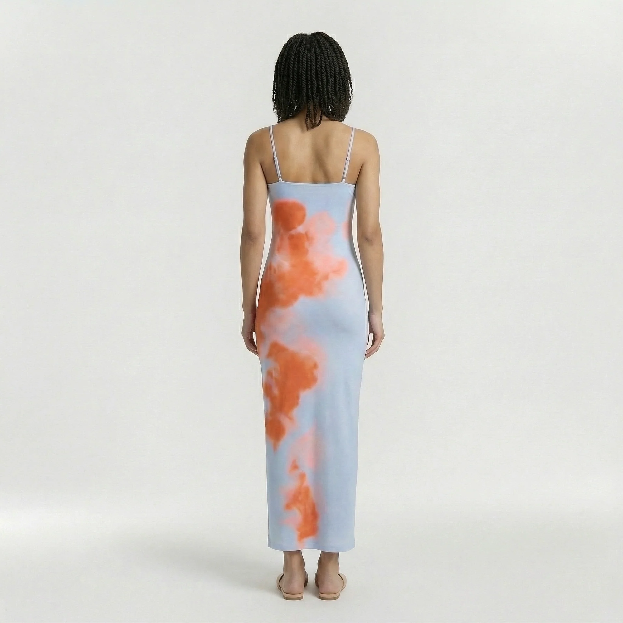Abito maxi senza spalline stampato da donna per spiaggia - Image 3