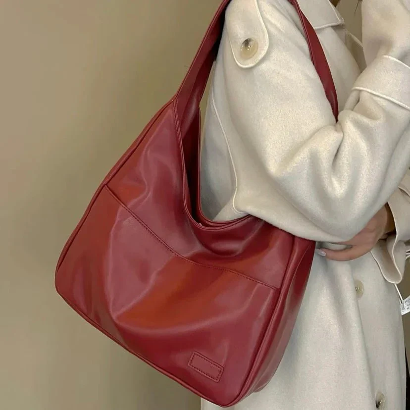 Borsa a spalla donna in pelle sintetica capiente hobo bag casual elegante - Image 12