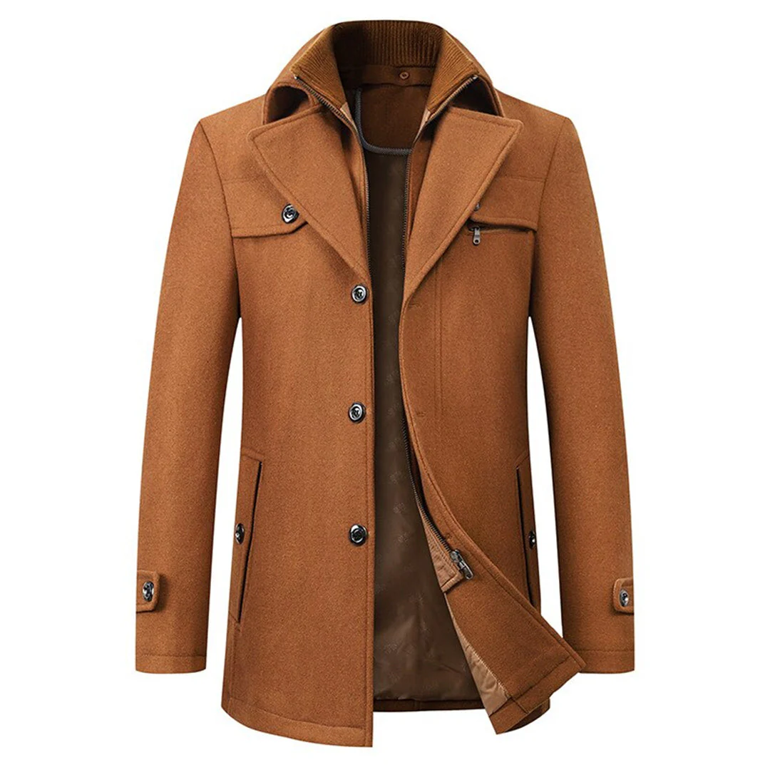Cappotto Lungo da Uomo Slim Fit con Collo Alto | Soprabito Invernale Elegante e Caldo - Image 4