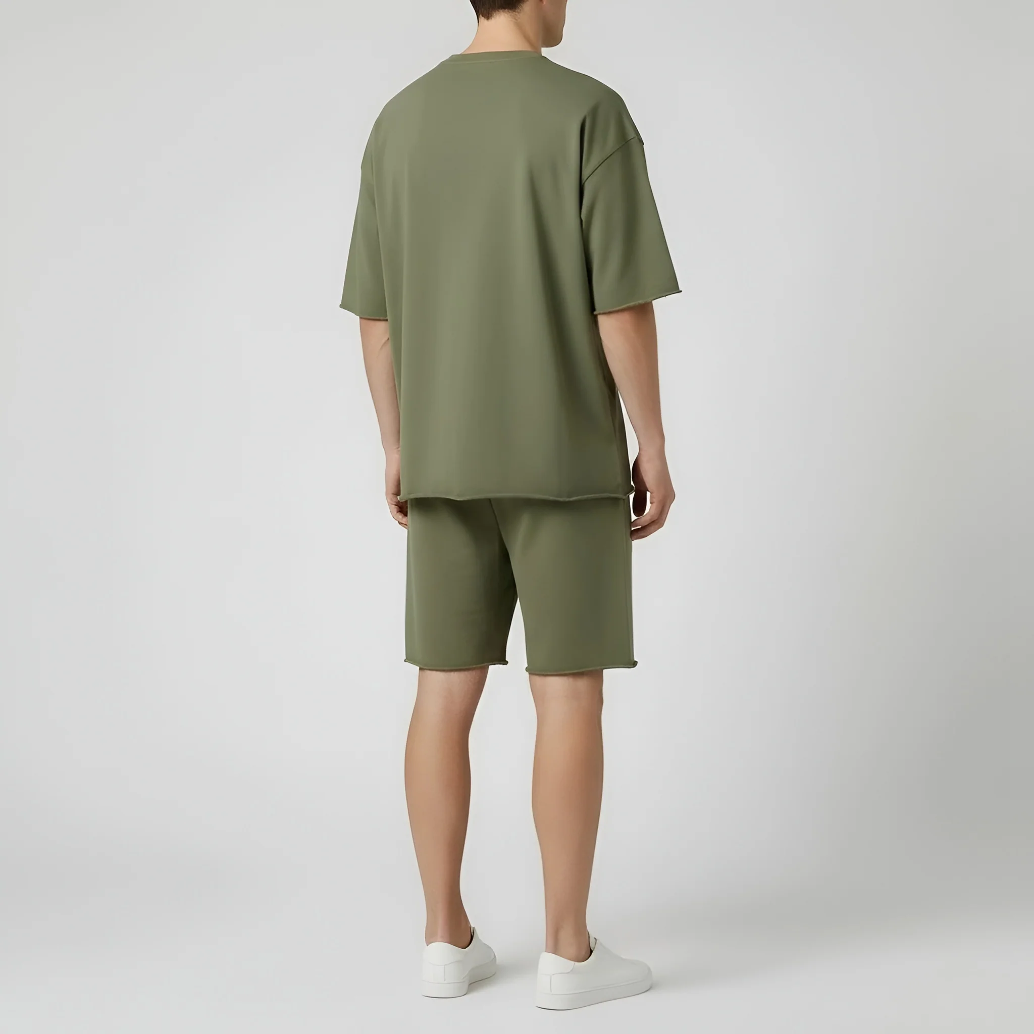 Completo Uomo T-Shirt e Pantaloncini in Cotone Set Casual Estivo Sportivo Uomo - Image 3