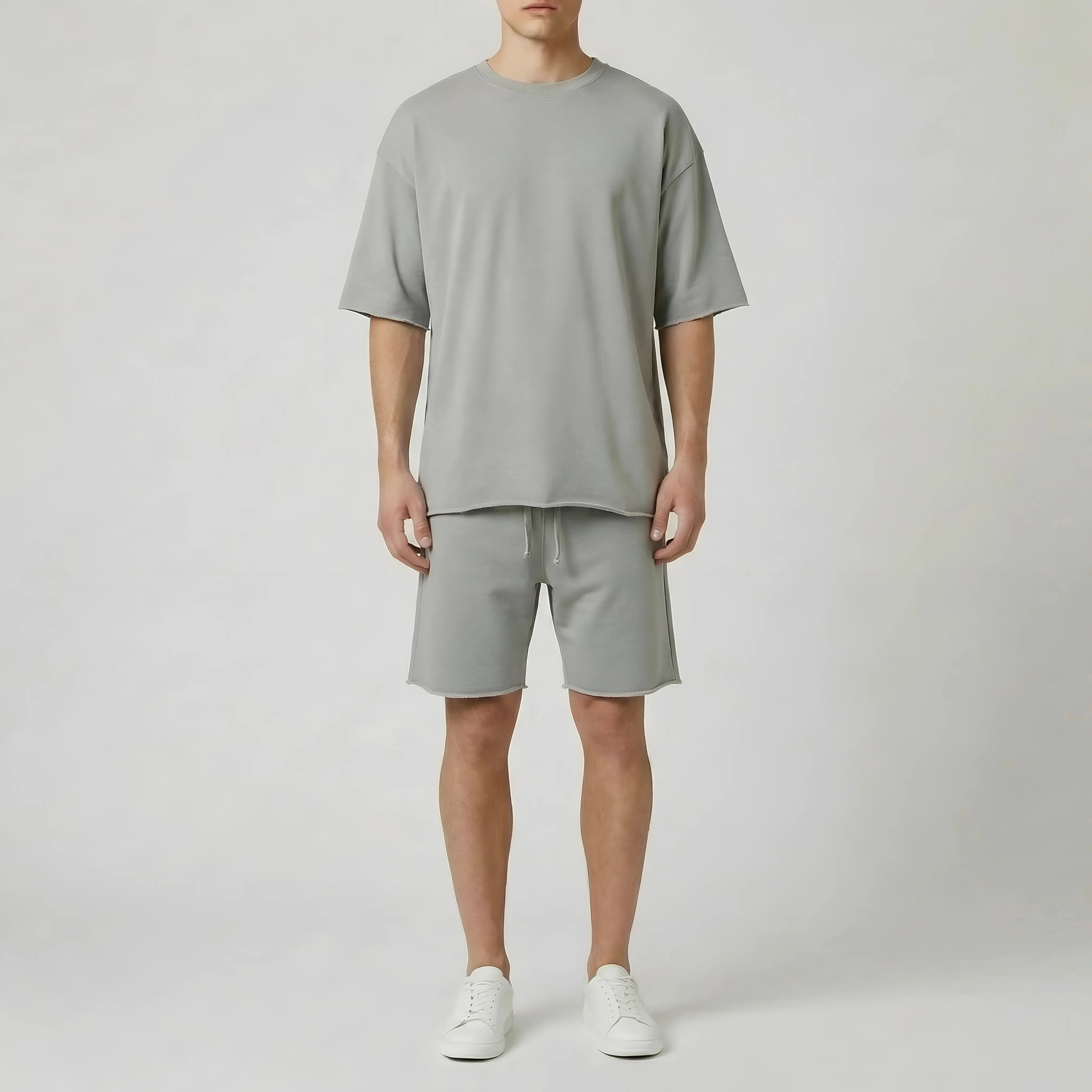 Completo Uomo T-Shirt e Pantaloncini in Cotone Set Casual Estivo Sportivo Uomo - Image 4