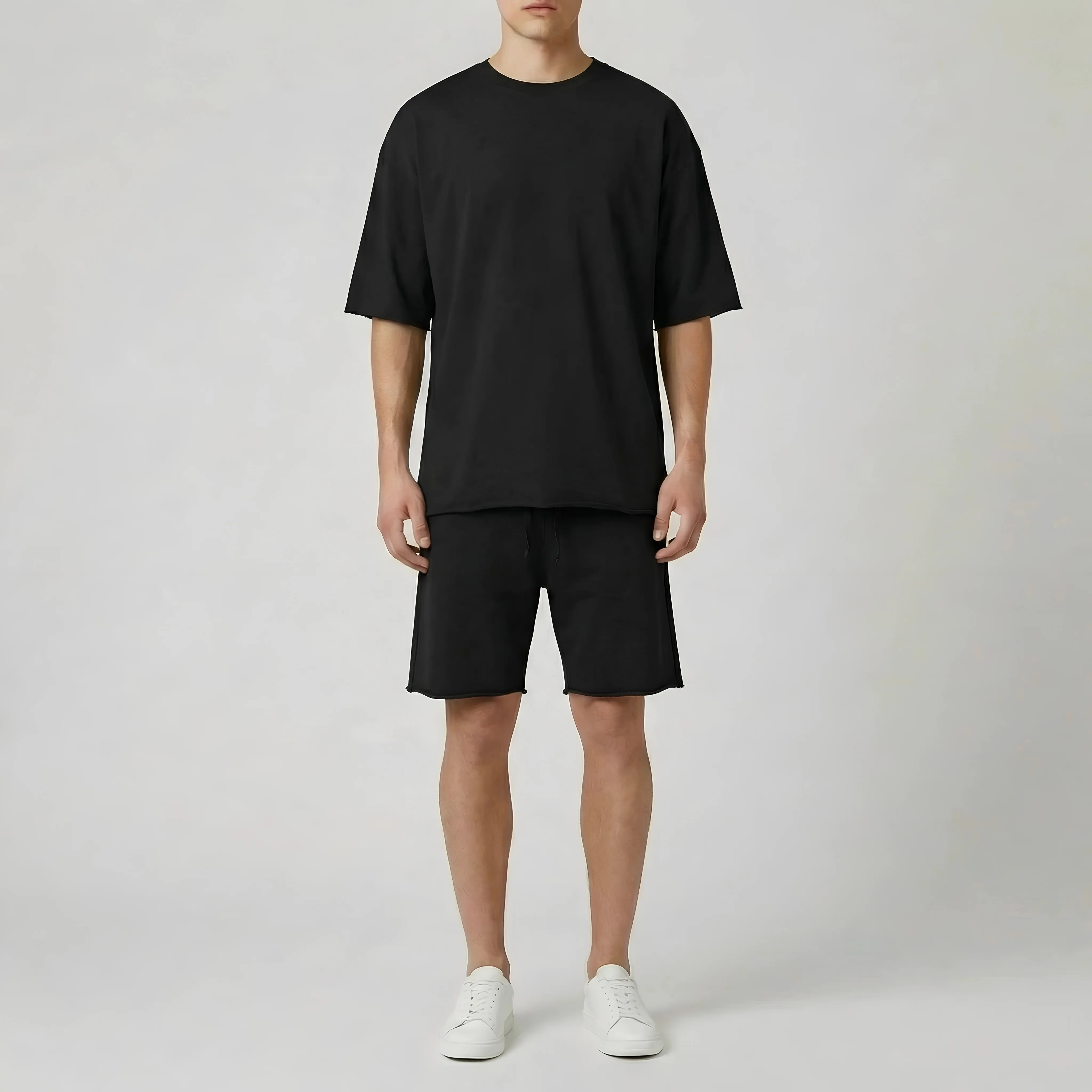 Completo Uomo T-Shirt e Pantaloncini in Cotone Set Casual Estivo Sportivo Uomo - Image 5