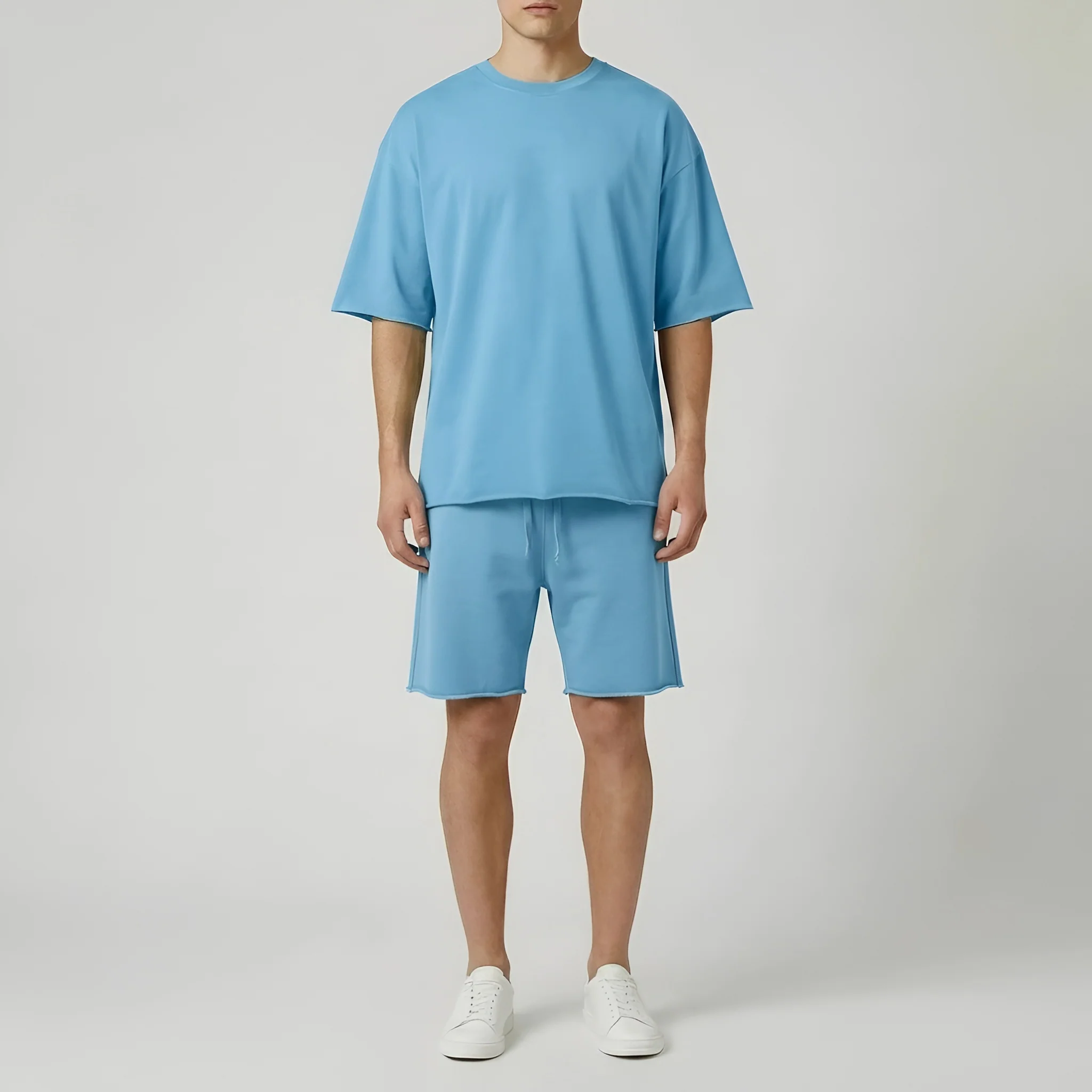 Completo Uomo T-Shirt e Pantaloncini in Cotone Set Casual Estivo Sportivo Uomo - Image 6