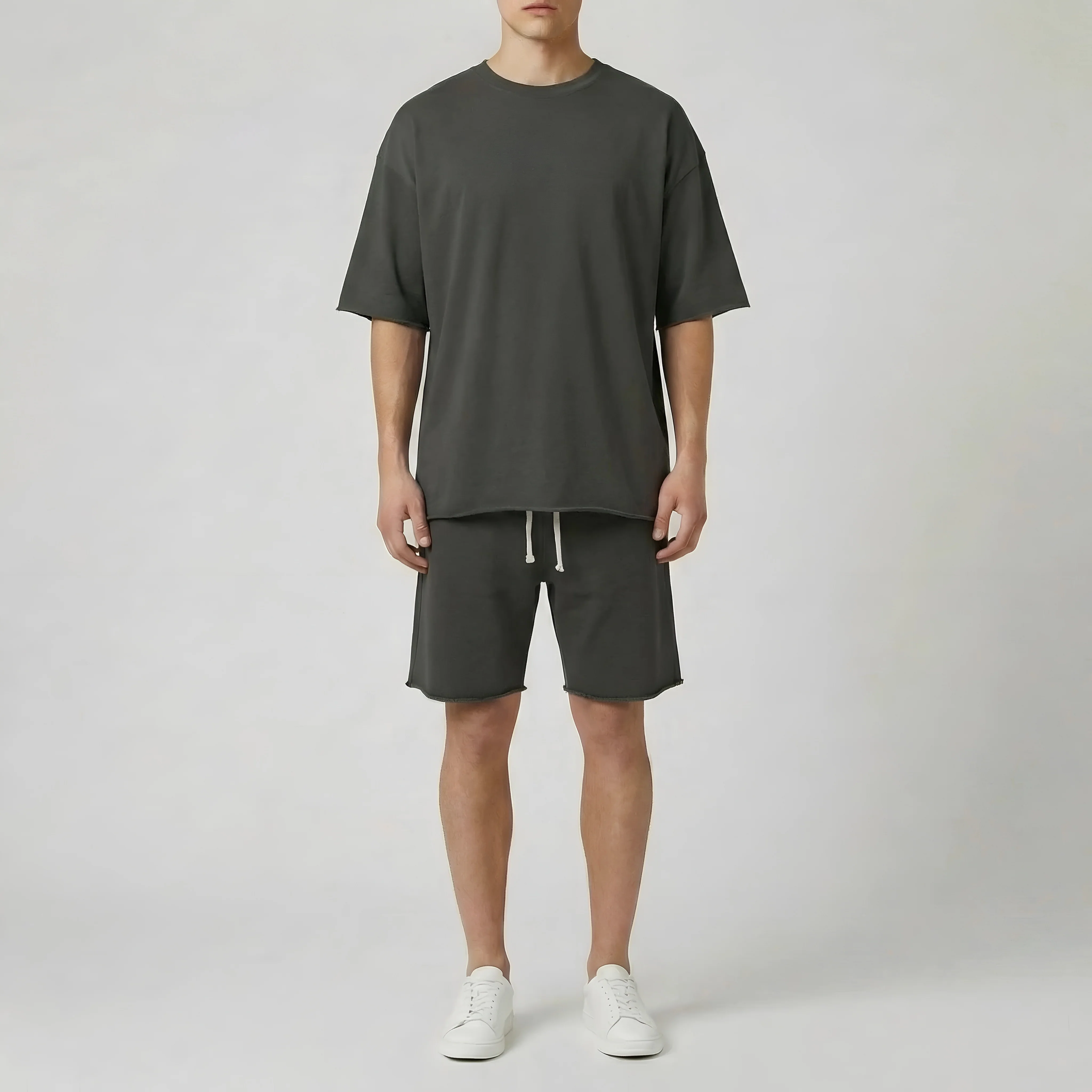 Completo Uomo T-Shirt e Pantaloncini in Cotone Set Casual Estivo Sportivo Uomo - Image 7
