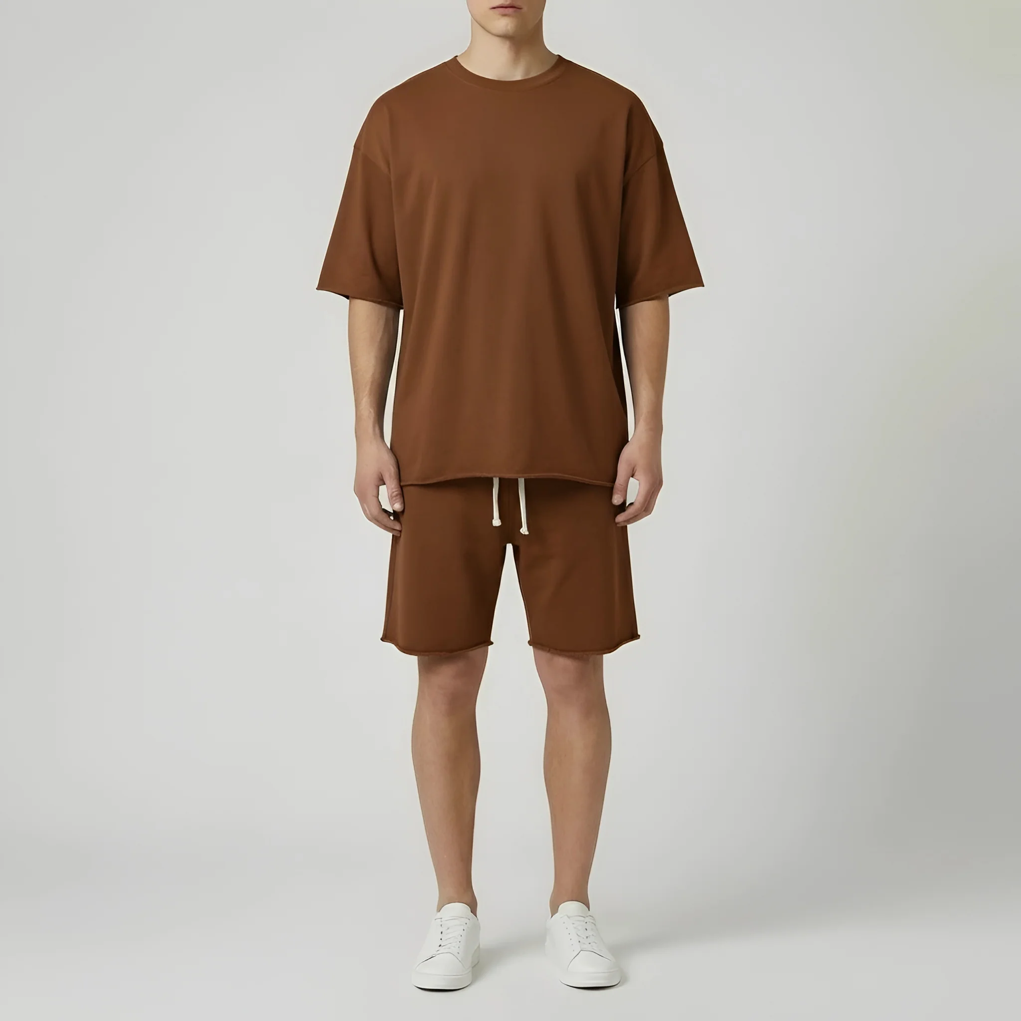 Completo Uomo T-Shirt e Pantaloncini in Cotone Set Casual Estivo Sportivo Uomo - Image 8