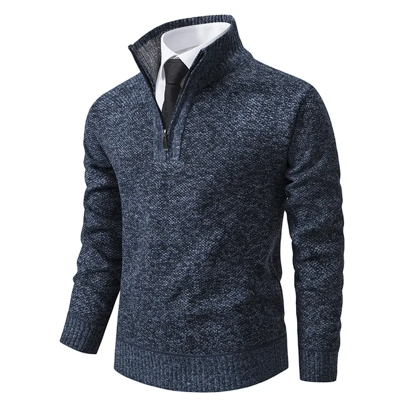 Fabio - Pullover a mezza zip foderato in pile - Image 3