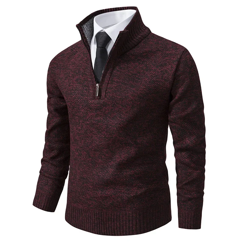 Fabio - Pullover a mezza zip foderato in pile - Image 5