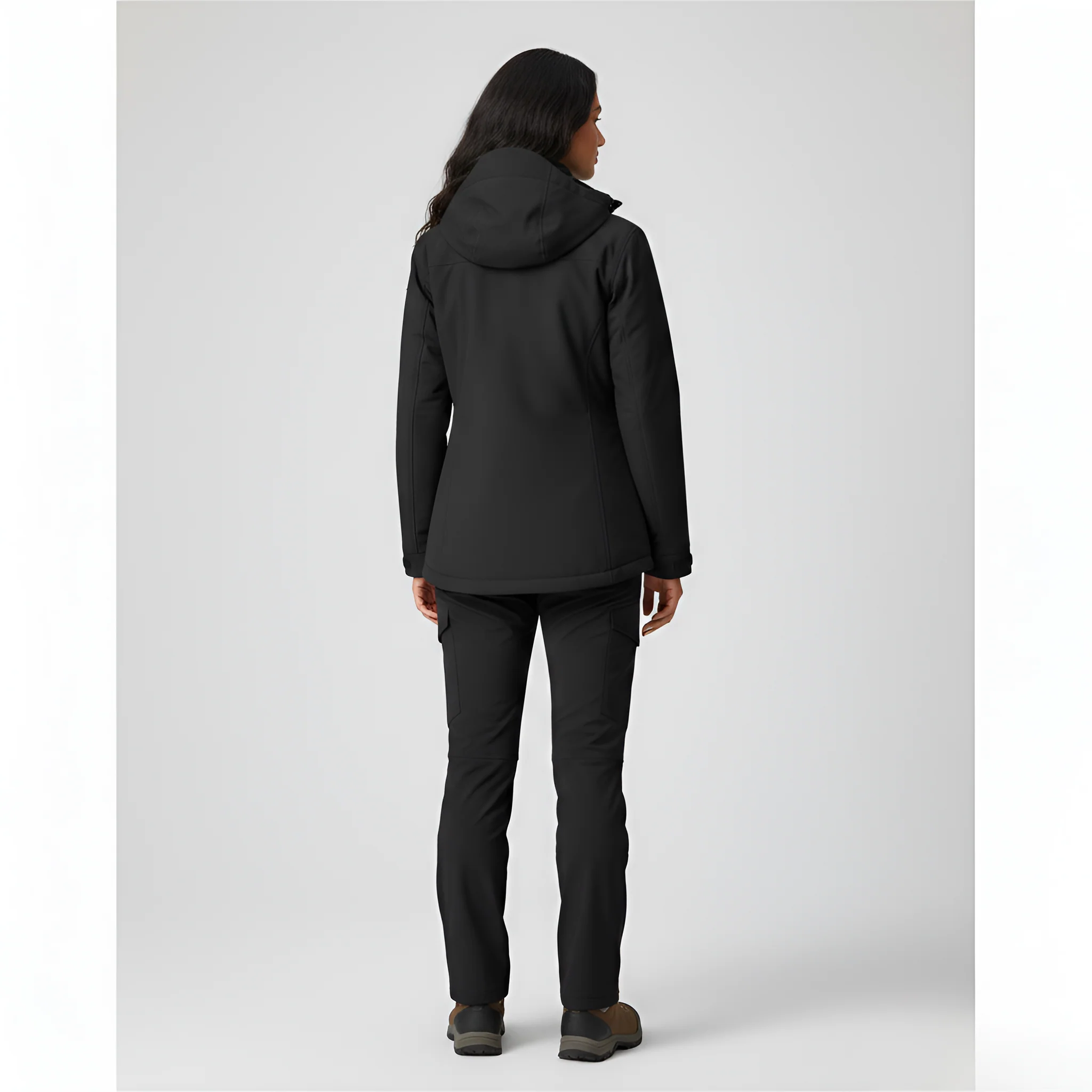 Giacca Uomo Outdoor con Cappuccio Impermeabile Antivento Zip per Trekking - Image 3