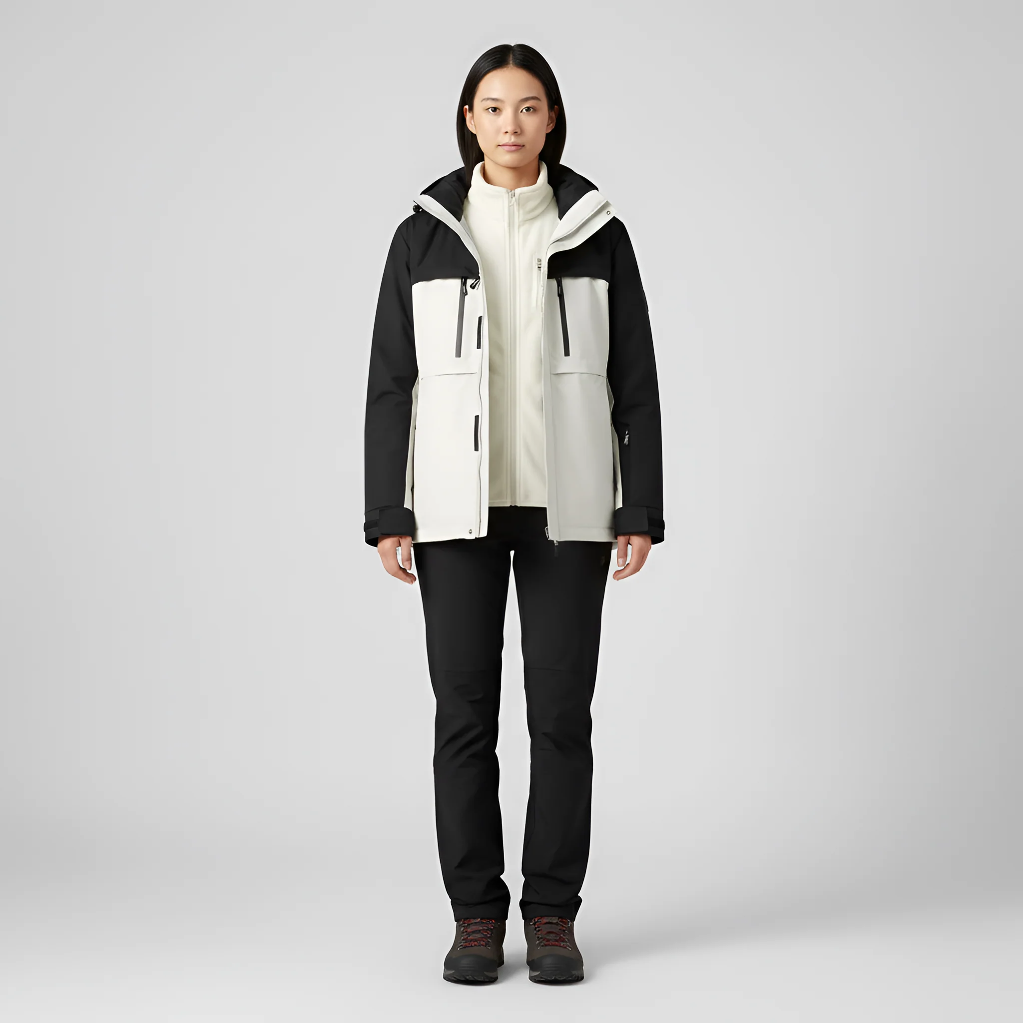 Giacca Uomo Outdoor con Cappuccio Impermeabile Antivento Zip per Trekking - Image 6