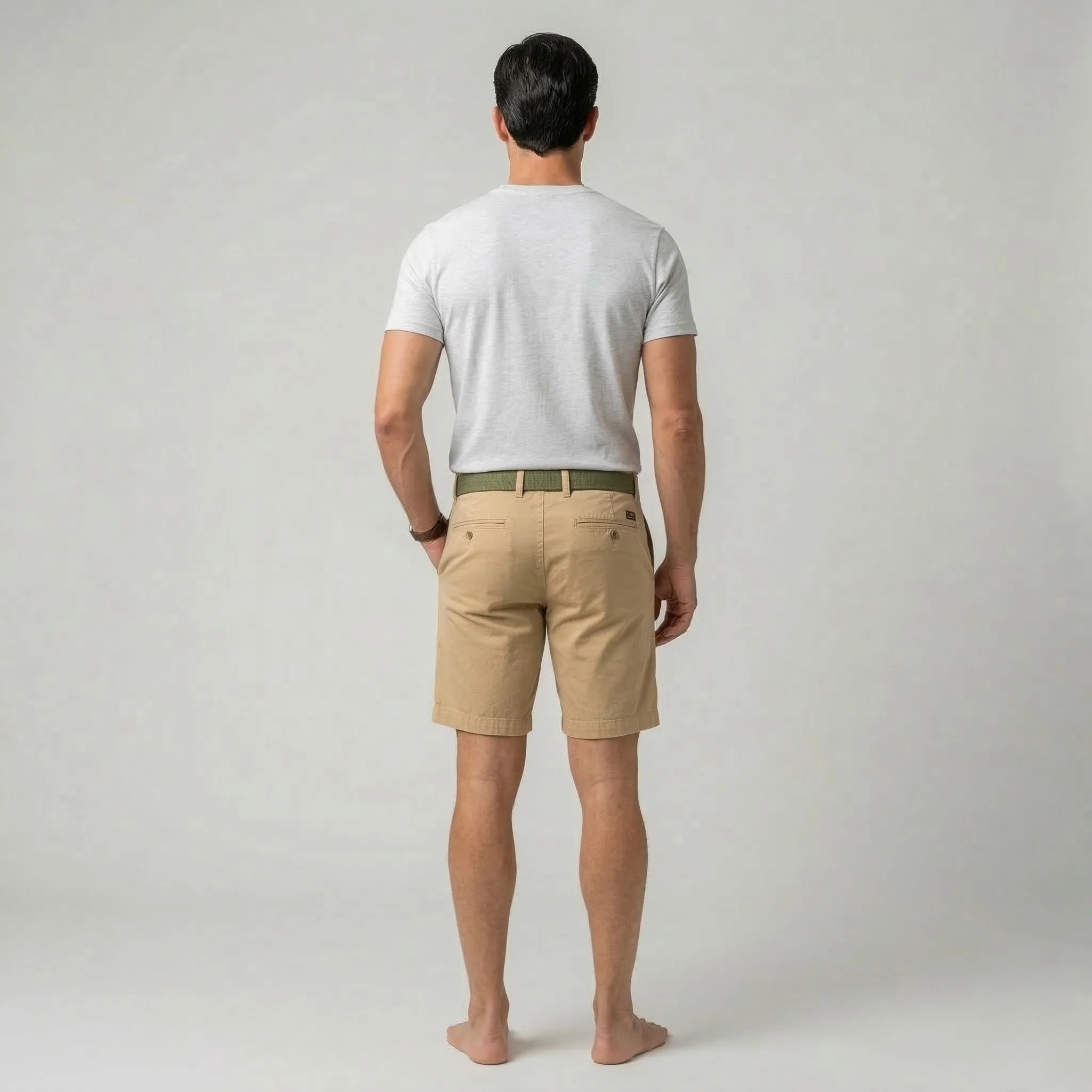 Pantaloncini Uomo Cotone Chino Corti Casual Estivi con Tasche - Image 3