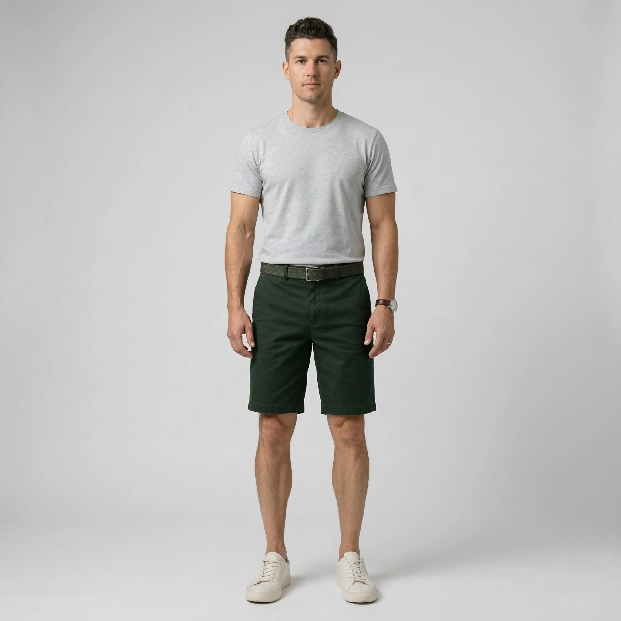 Pantaloncini Uomo Cotone Chino Corti Casual Estivi con Tasche - Image 4