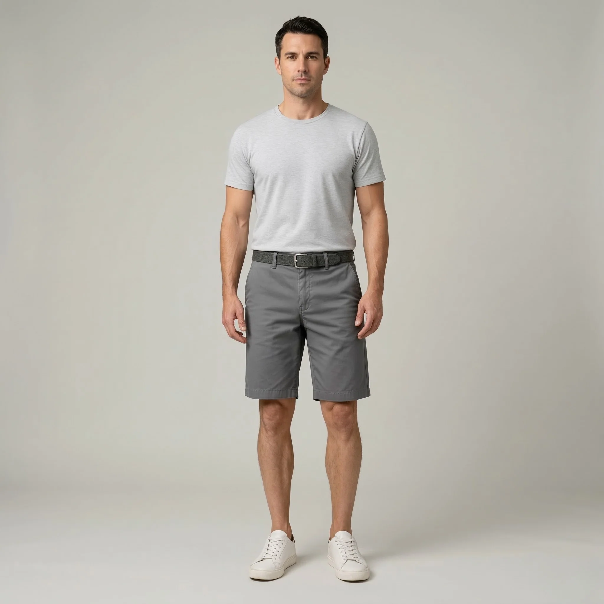 Pantaloncini Uomo Cotone Chino Corti Casual Estivi con Tasche - Image 5