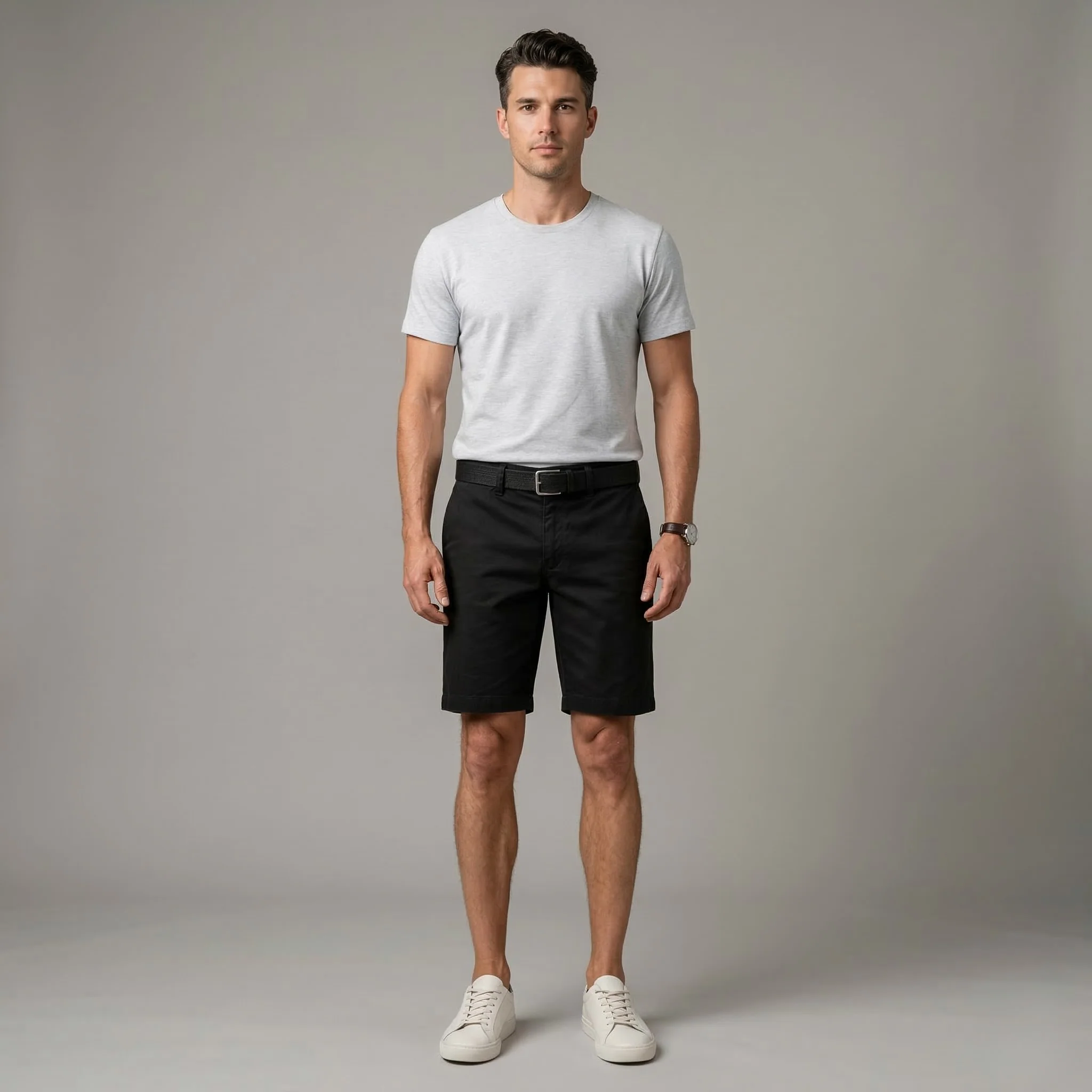 Pantaloncini Uomo Cotone Chino Corti Casual Estivi con Tasche - Image 6
