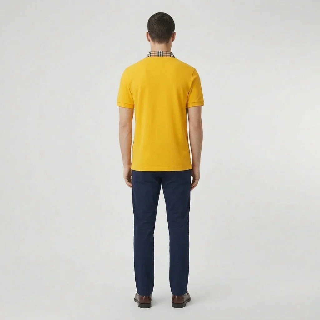 Polo Uomo in Cotone Manica Corta con Colletto Classico e Bottoni Casual Sportiva - Image 3