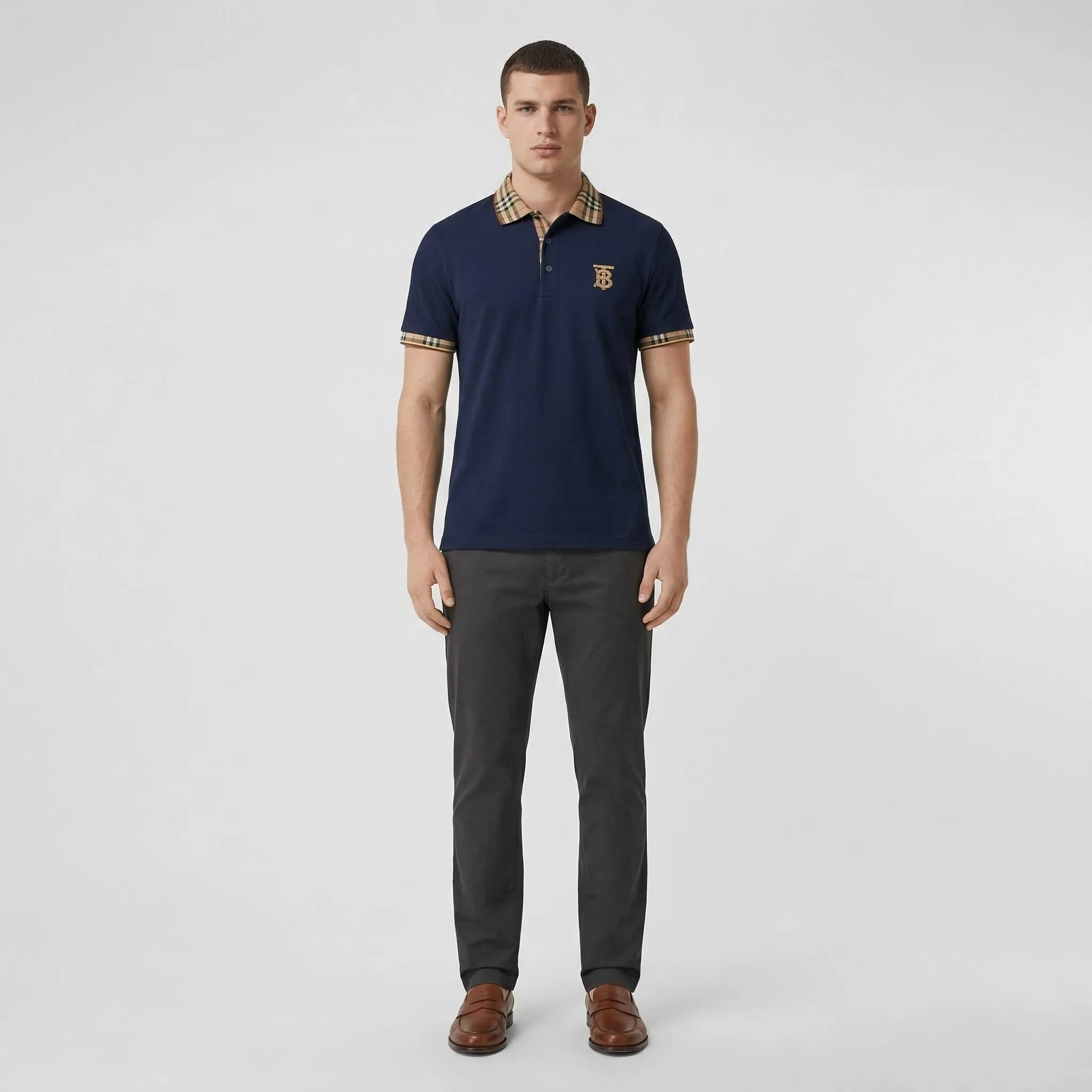 Polo Uomo in Cotone Manica Corta con Colletto Classico e Bottoni Casual Sportiva - Image 4