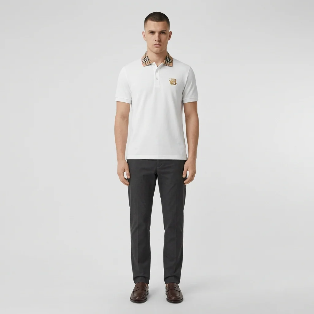 Polo Uomo in Cotone Manica Corta con Colletto Classico e Bottoni Casual Sportiva - Image 5