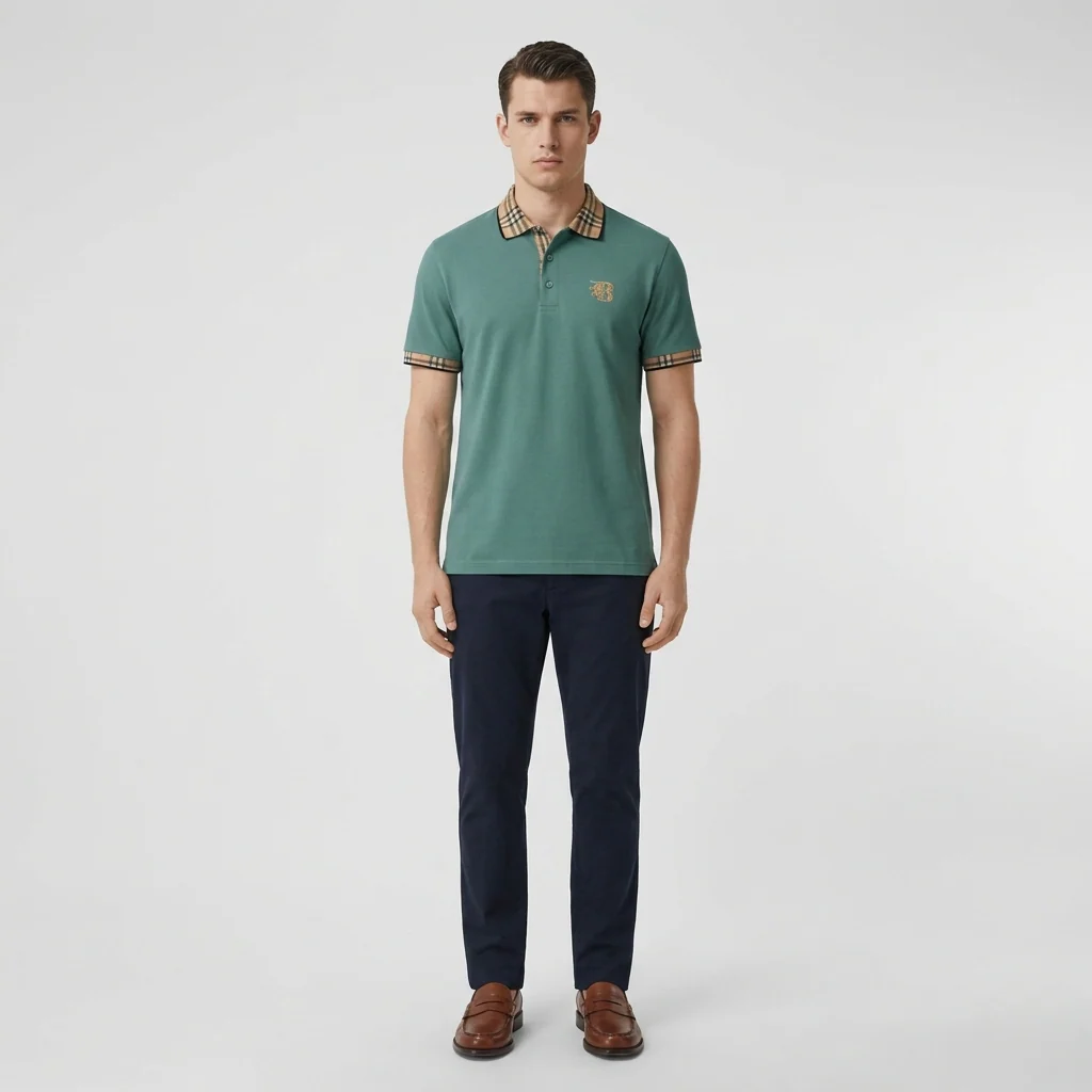 Polo Uomo in Cotone Manica Corta con Colletto Classico e Bottoni Casual Sportiva - Image 7
