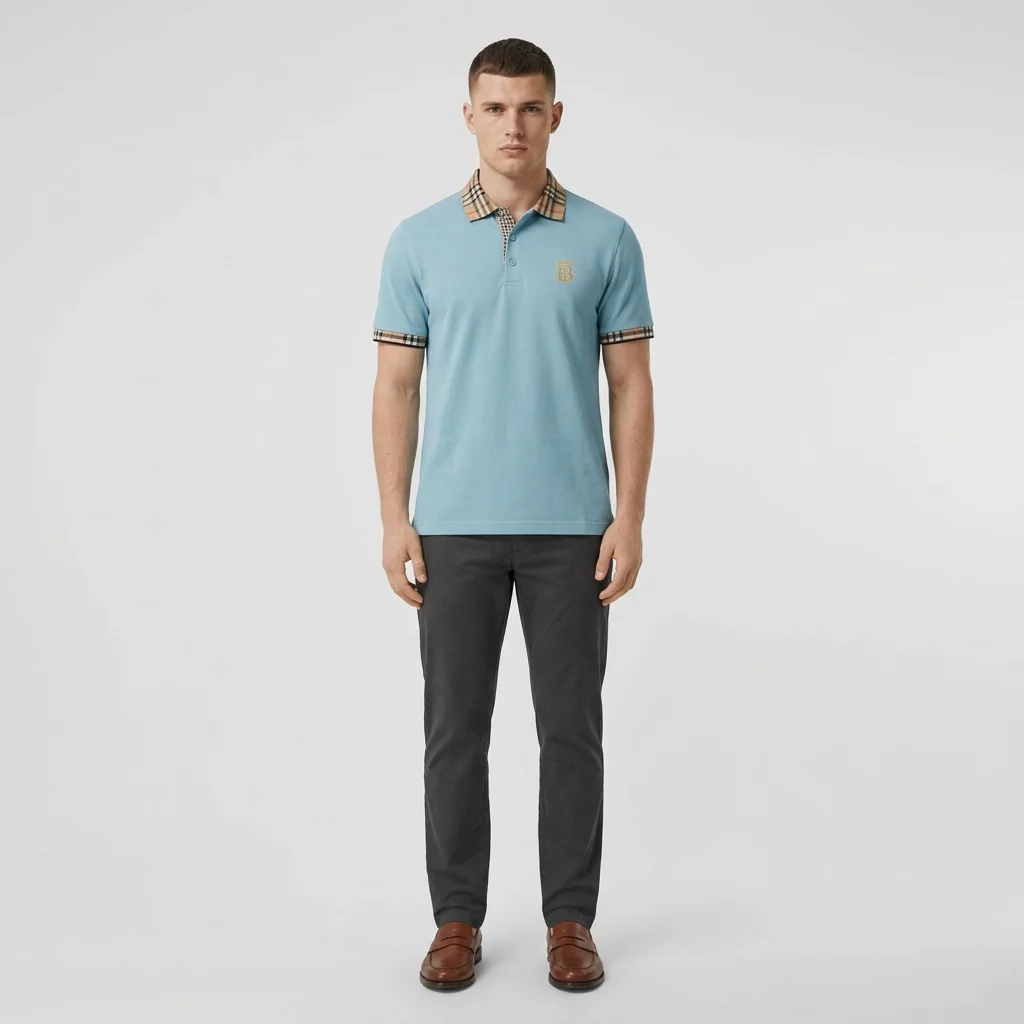 Polo Uomo in Cotone Manica Corta con Colletto Classico e Bottoni Casual Sportiva - Image 8