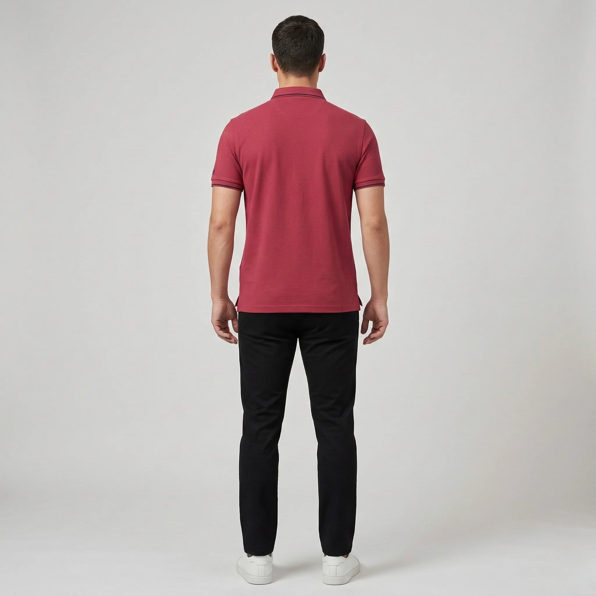 Polo uomo in cotone manica corta con colletto e bottoni maglia polo casual uomo - Image 3