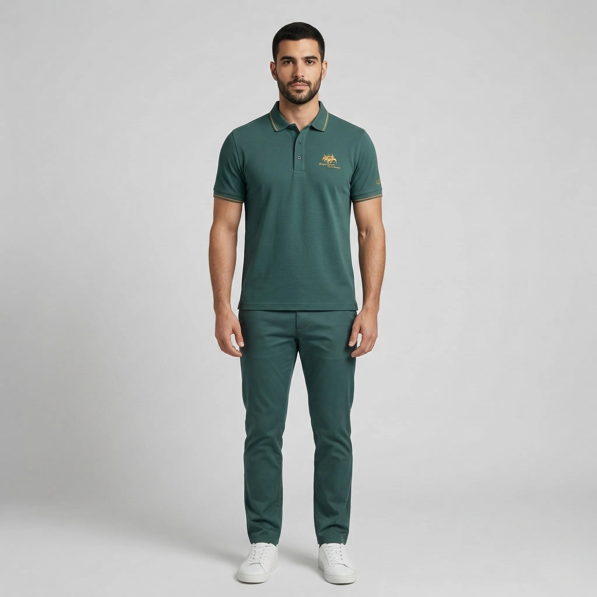 Polo uomo in cotone manica corta con colletto e bottoni maglia polo casual uomo - Image 5