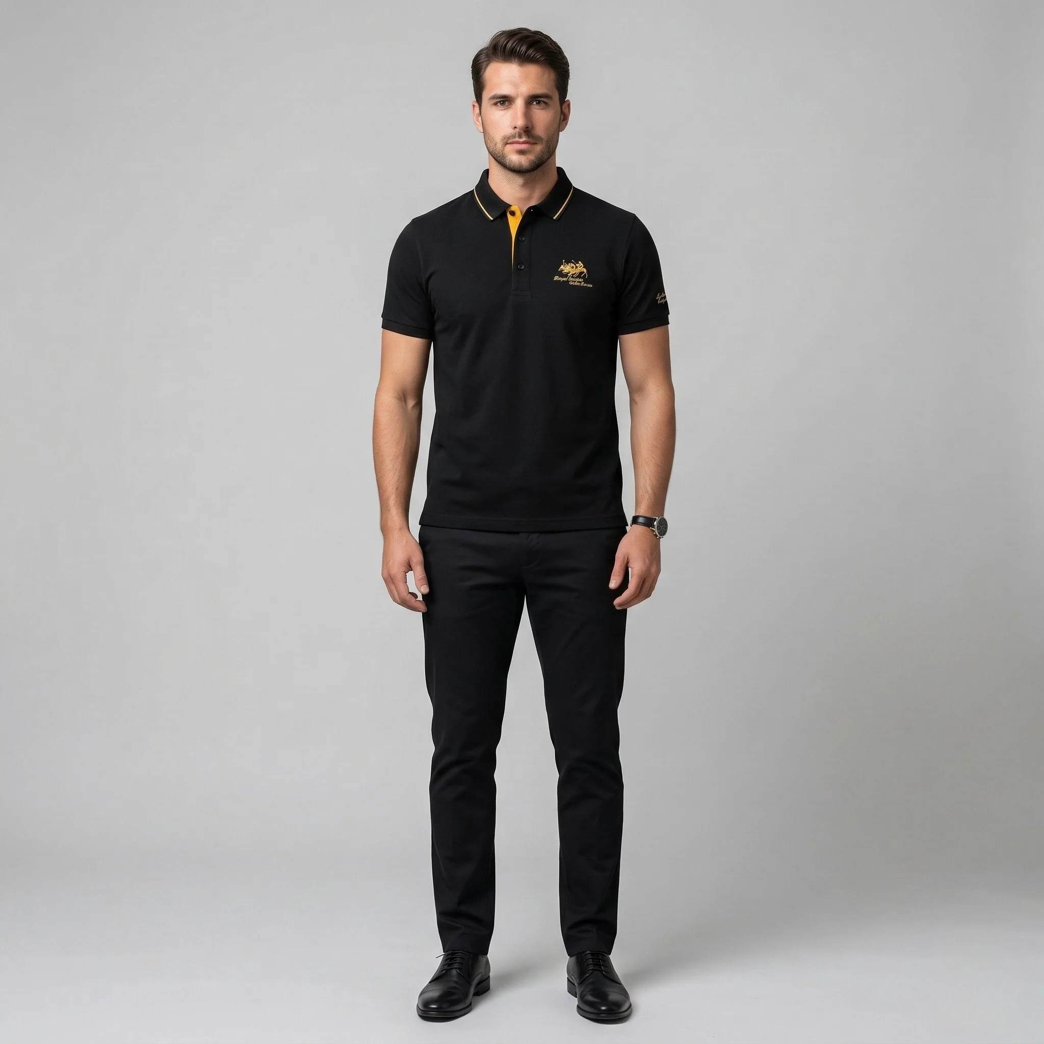 Polo uomo in cotone manica corta con colletto e bottoni maglia polo casual uomo - Image 7