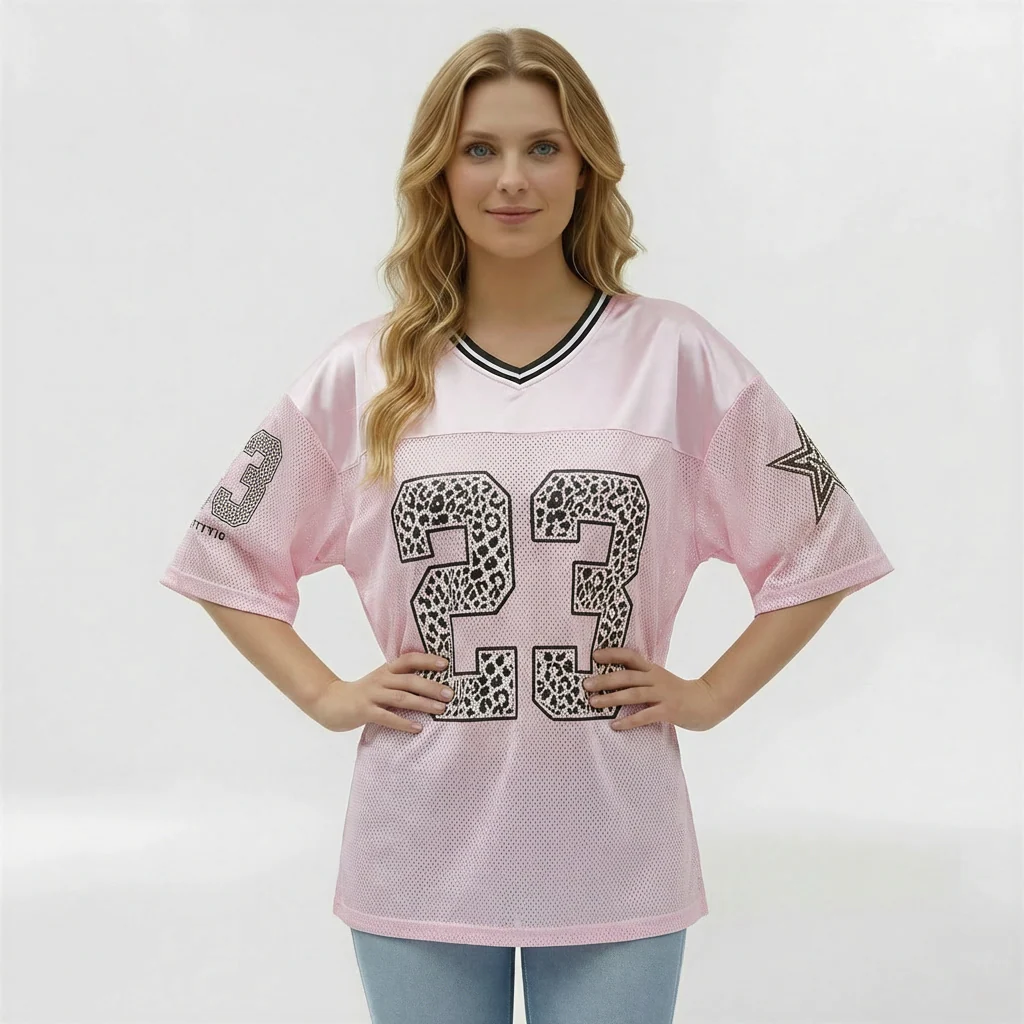 T-shirt oversize da donna con stampa frontale per uso casual - Image 3