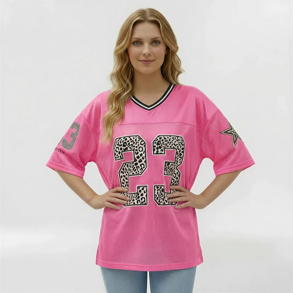 T-shirt oversize da donna con stampa frontale per uso casual - Image 4