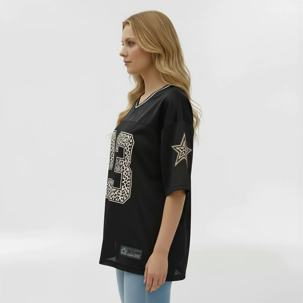 T-shirt oversize da donna con stampa frontale per uso casual - Image 5