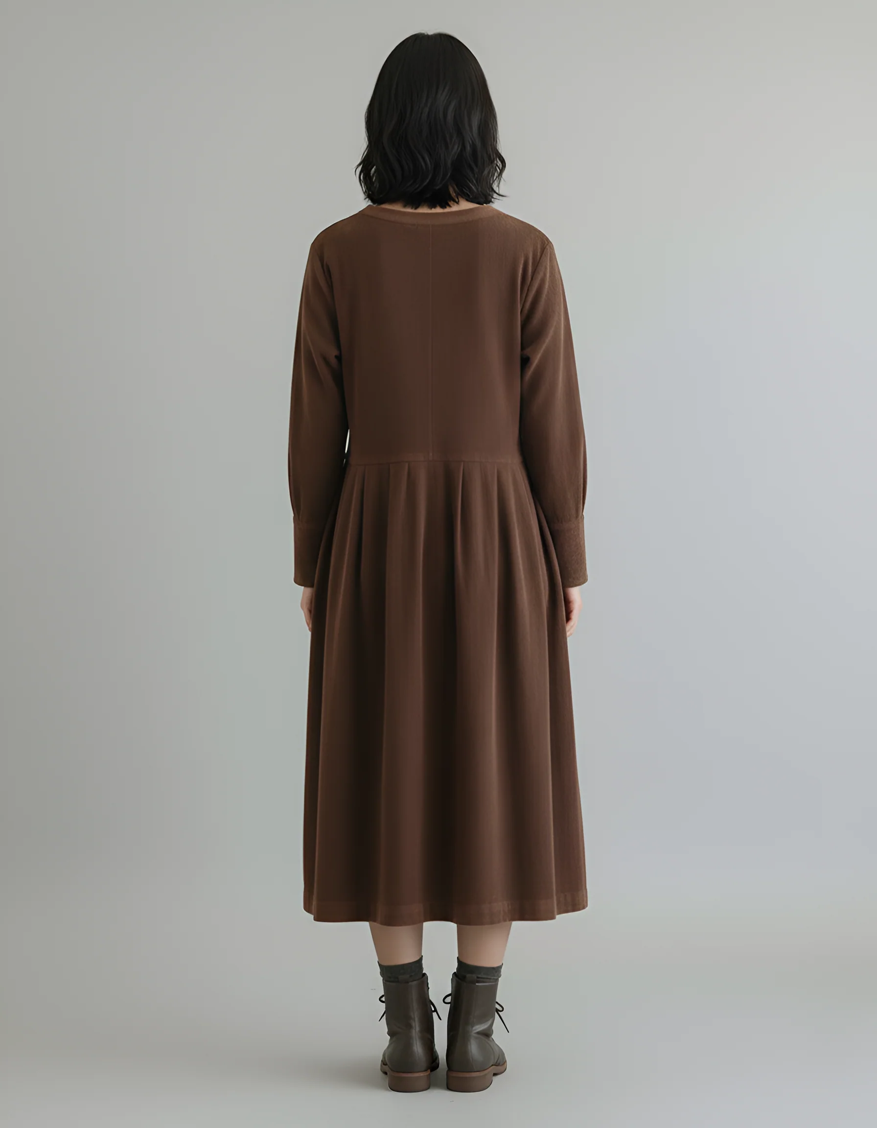 Valerios Fashion abito midi donna in cotone casual elegante - Image 3