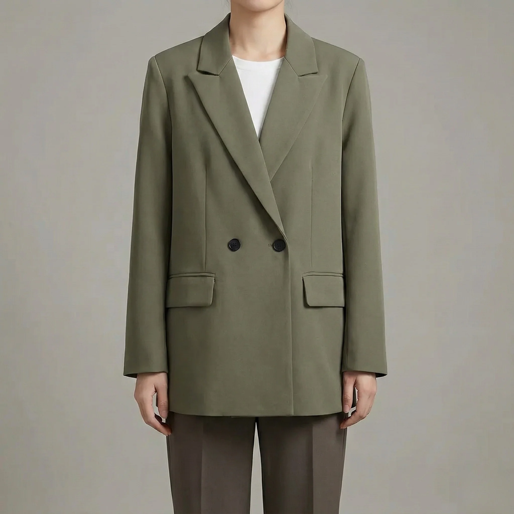 Valerios Fashion blazer donna sartoriale con rever classico e chiusura monopetto - Image 4