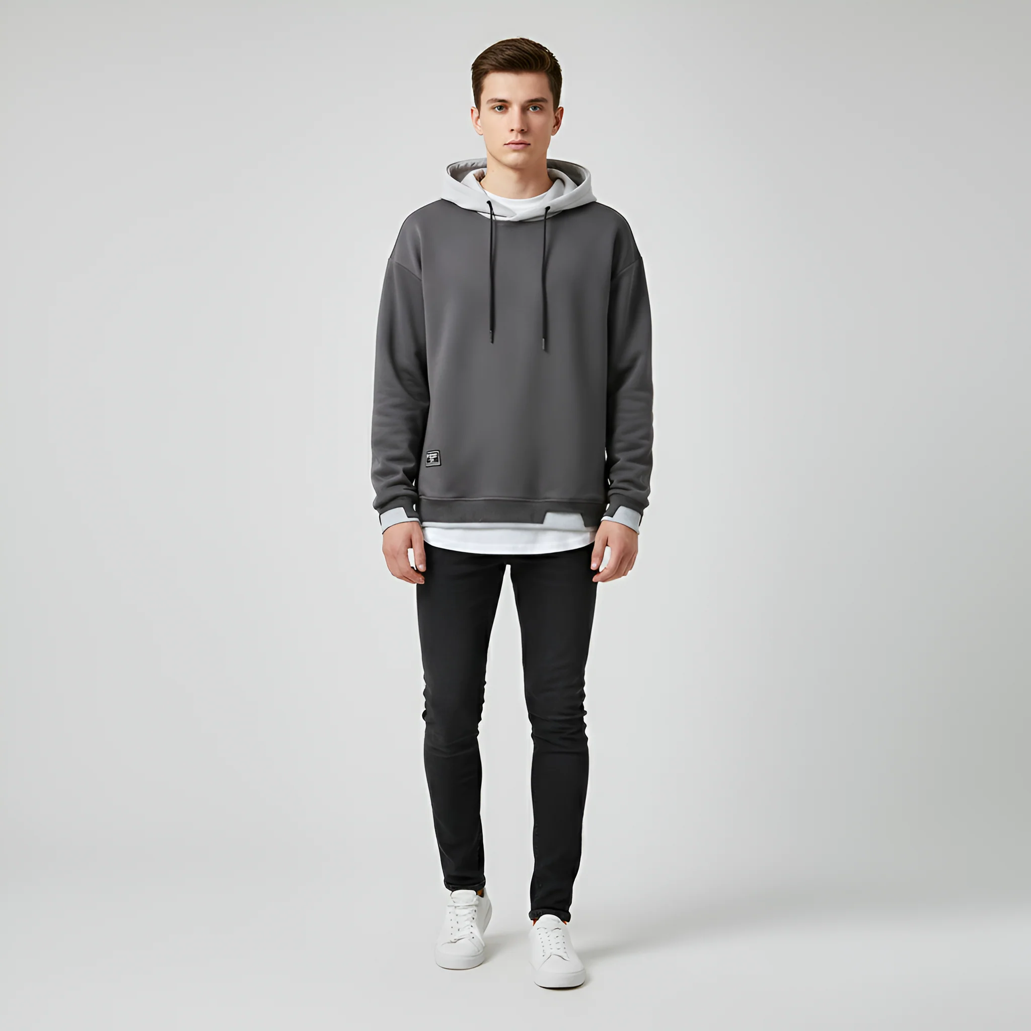 Valerios Fashion felpa con cappuccio uomo in cotone casual - Image 6